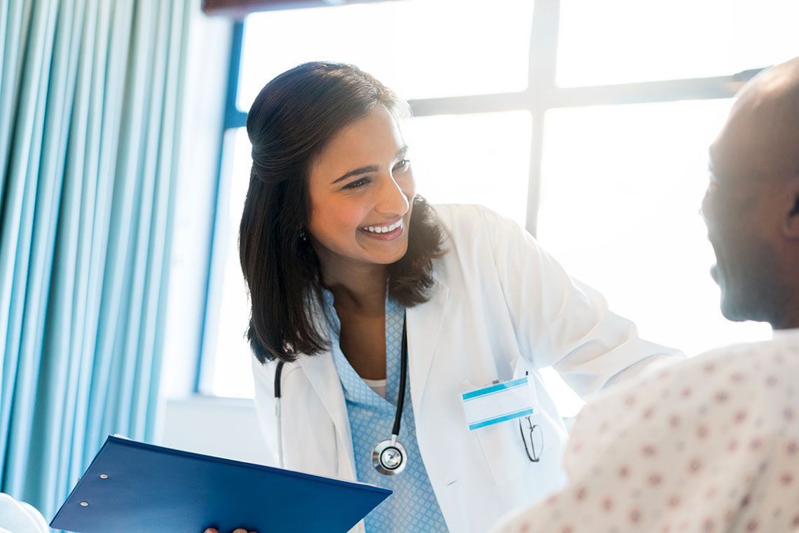 Doctor meeting with a patient